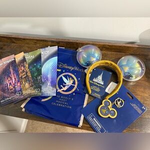 Disney 50th Anniversary Light Up Ears And Keychain Memorabilia